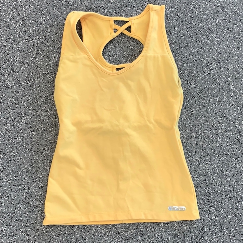 Yellow workout shirt